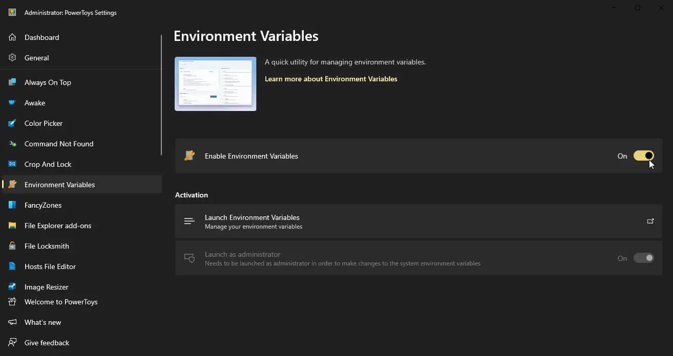 Environment Variables